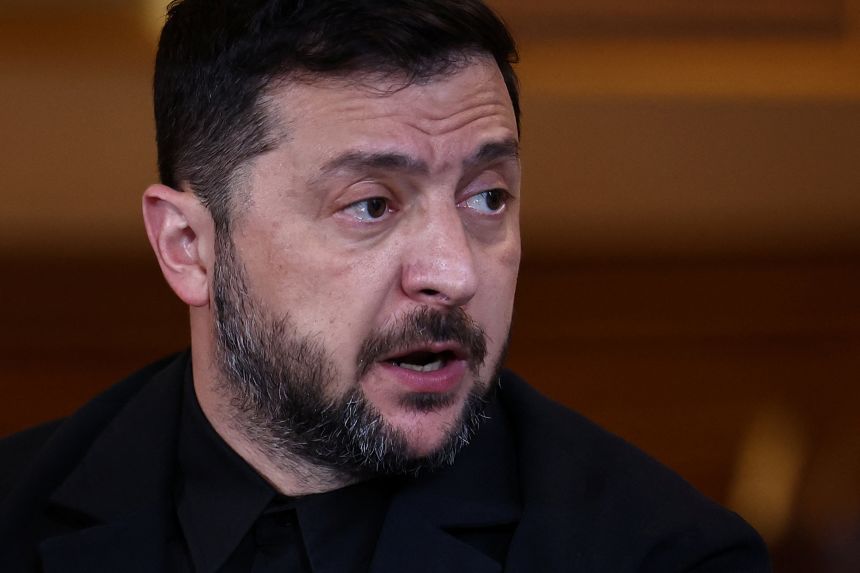 Ukrainian President Volodymyr Zelensky renewed calls for more Patriot missile defense systems hours ahead of a Russian overnight air attack on Kyiv.