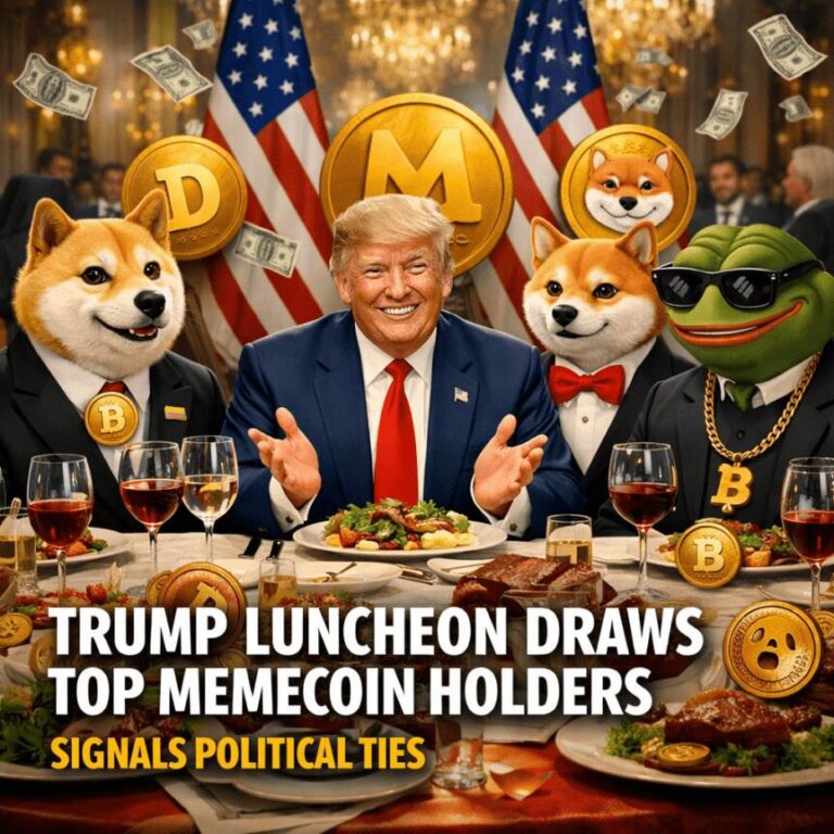 Trump-Luncheon-Draws-Top-Memecoin-Holders-Signals-Political-Ties