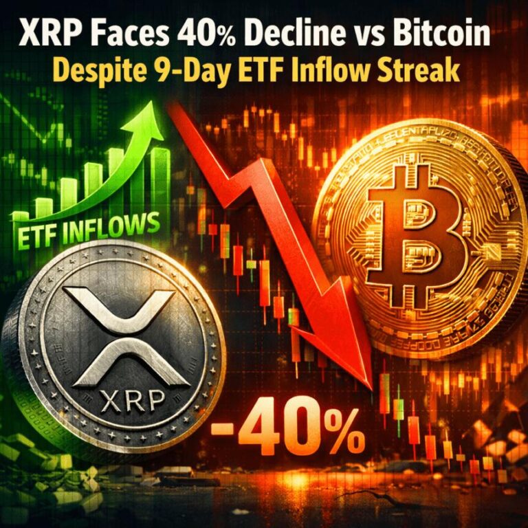 XRP-Faces-40-Decline-vs-Bitcoin-Despite-9-Day-ETF-Inflow