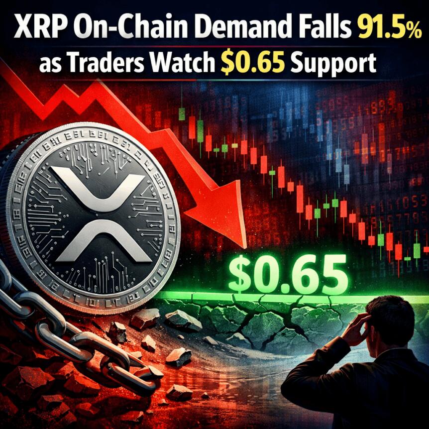 XRP-On-Chain-Demand-Falls-915-as-Traders-Watch-065-Support